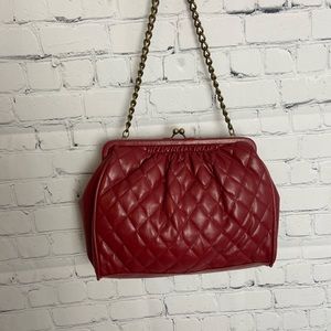 Burgundy kiss lock pocketbook